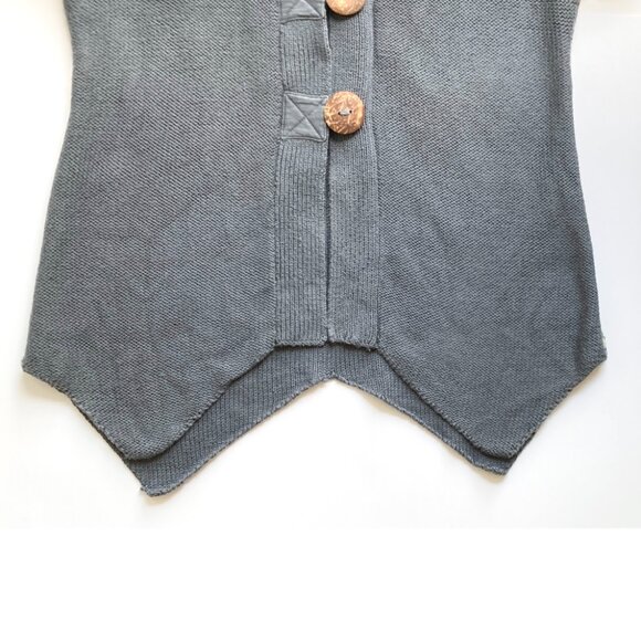 PURE Handknit Cotton Short Sleeve Cardigan - Picture 5 of 9